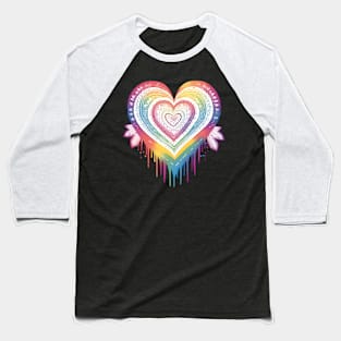 Rainbow Hearth Baseball T-Shirt